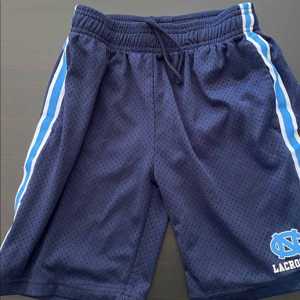 UNC Lacrosse Shorts Youth Medium 12/14 | Navy Blue Athletic Mesh | Like New